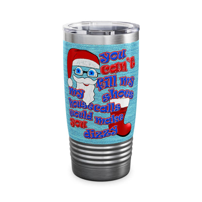 santa's shoes - Ringneck Tumbler, 20oz (faded blue)