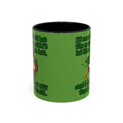 turtle race - Accent Mug (green)