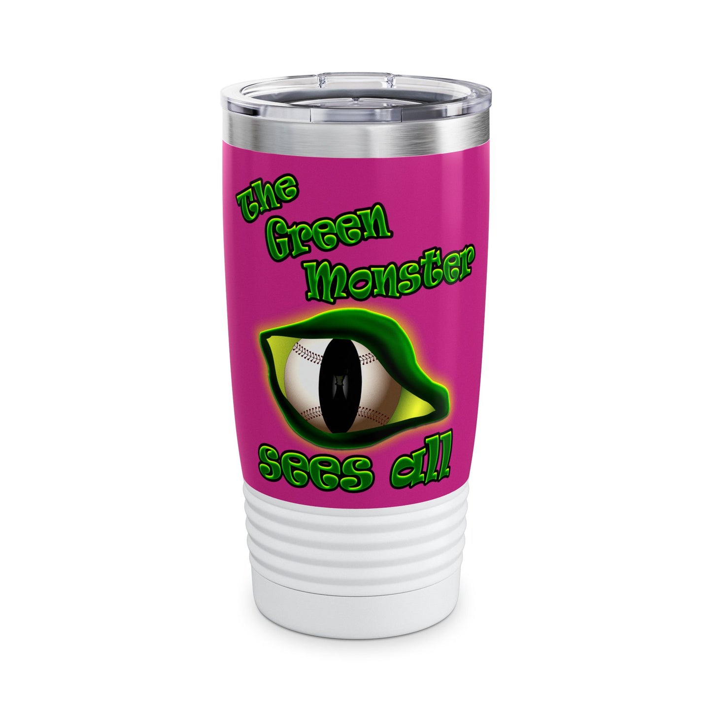 green monster - Ringneck Tumbler, 20oz (pink)