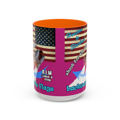 shoot for the stars - Accent Mug (pink)