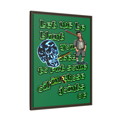og - framed canvas art (dark green)