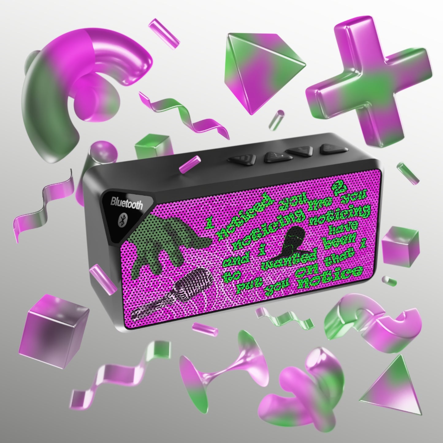 noticed you noticing - Jabba Bluetooth Speaker (pink swirl)