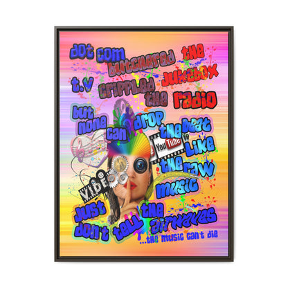 drop the beat - framed canvas art (color blur)