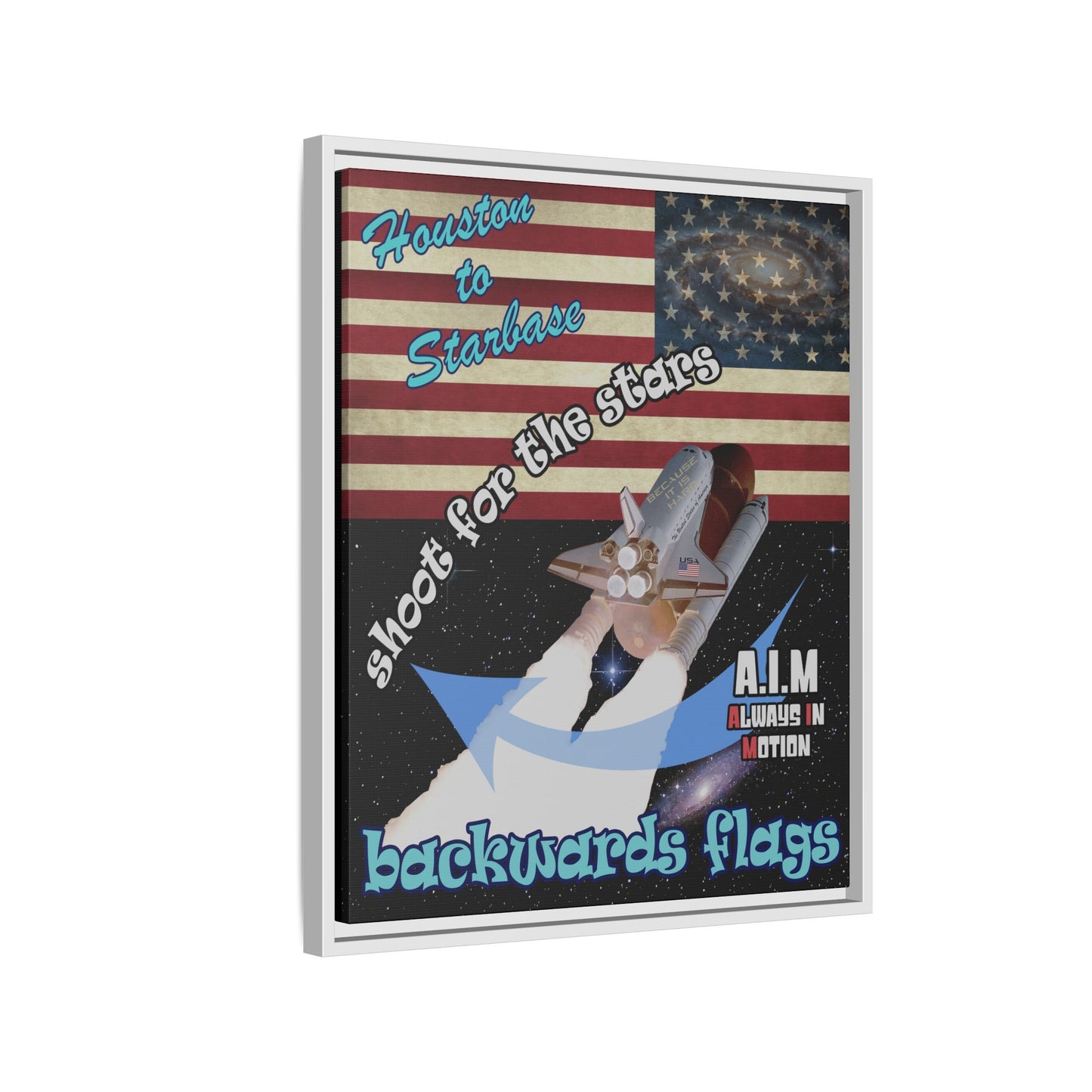 shoot for the stars - framed canvas art