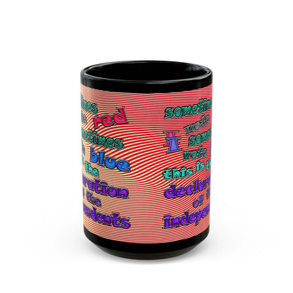 declaration of the independents - Black Mug (yellow-orange wave)
