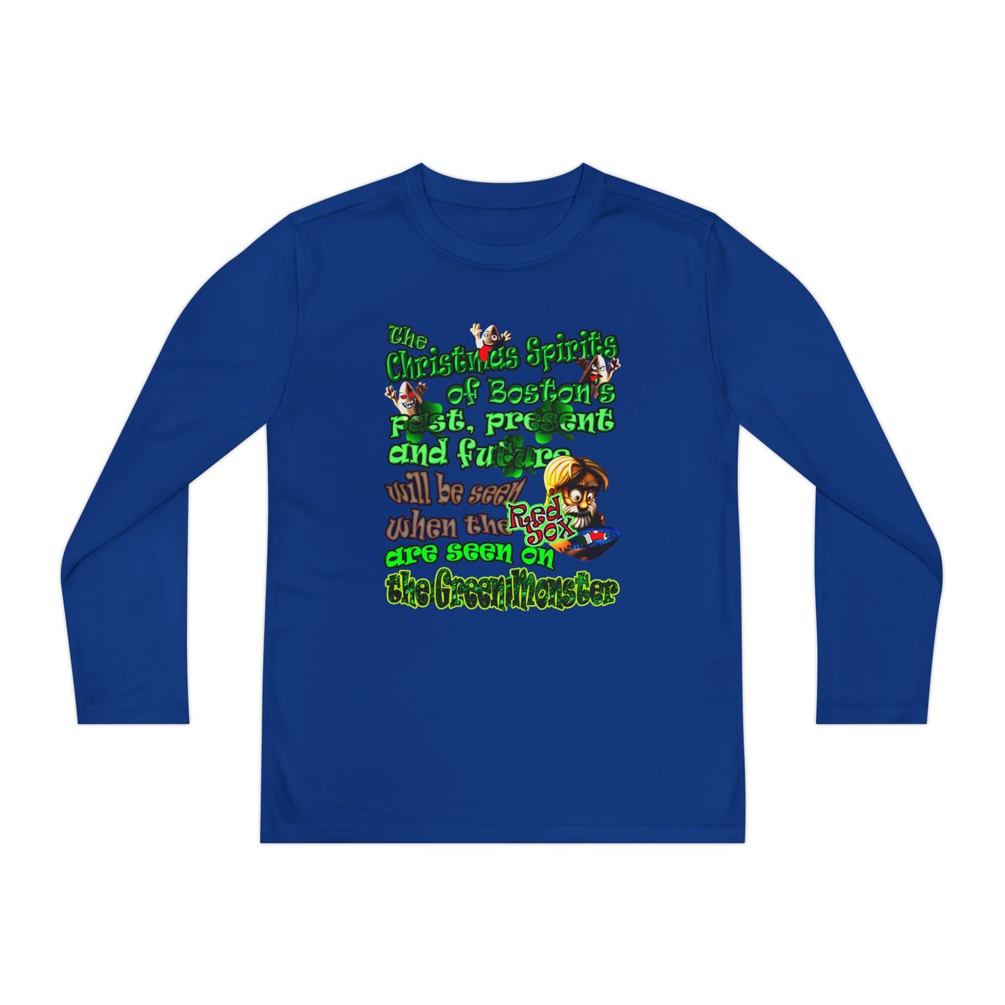 christmas spirits of boston - Youth Long Sleeve Competitor Tee