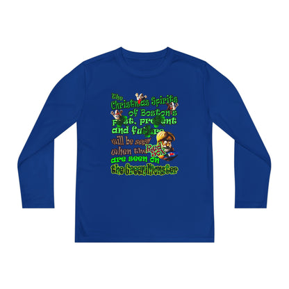 christmas spirits of boston - Youth Long Sleeve Competitor Tee