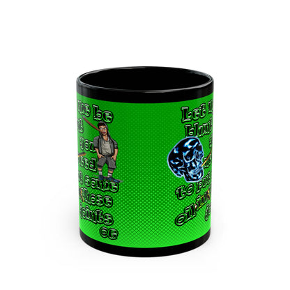 og - Black Mug (logo green)