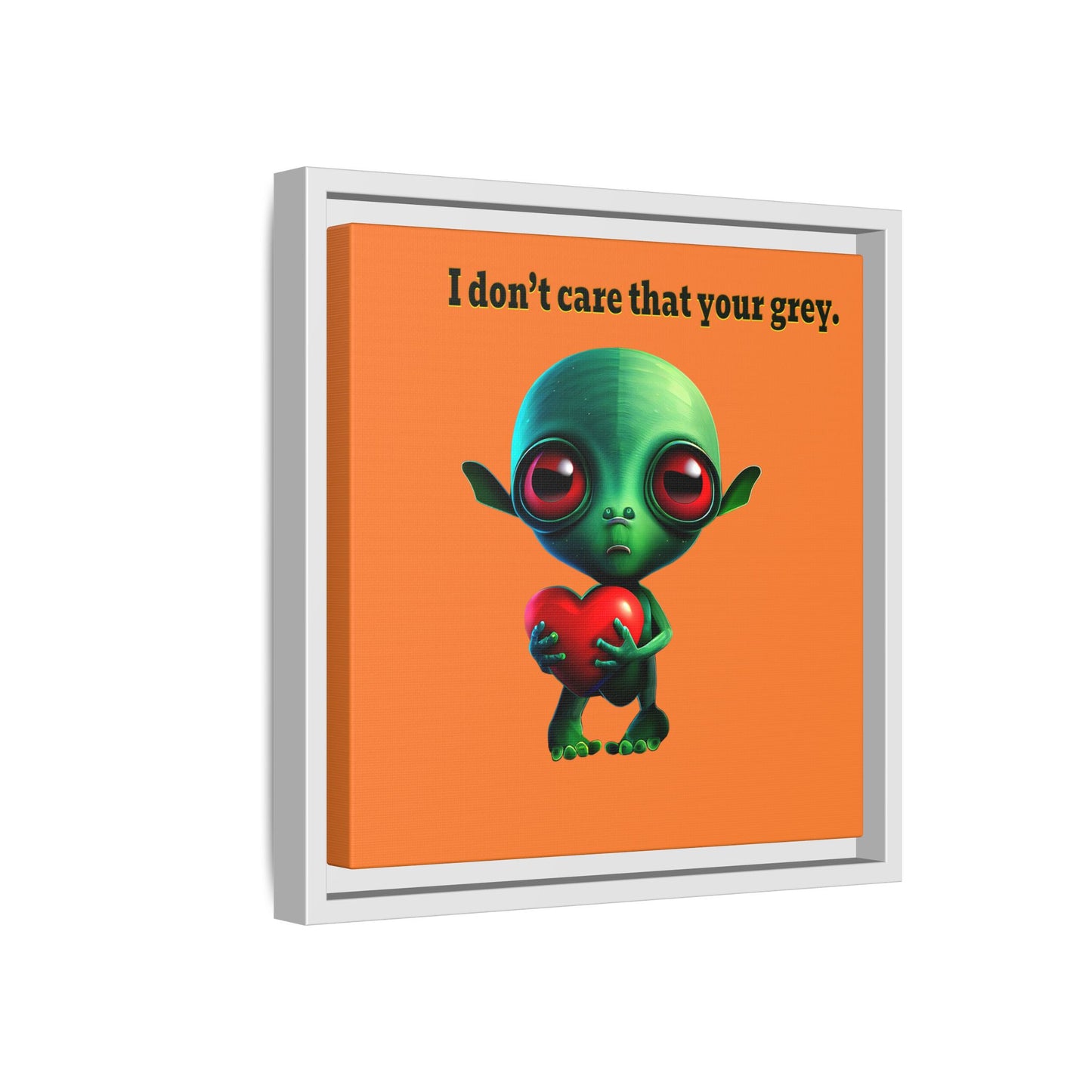 I don't care that your grey - framed canvas art (crusta)