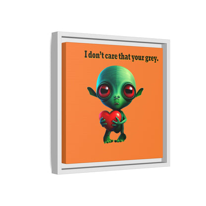 I don't care that your grey - framed canvas art (crusta)