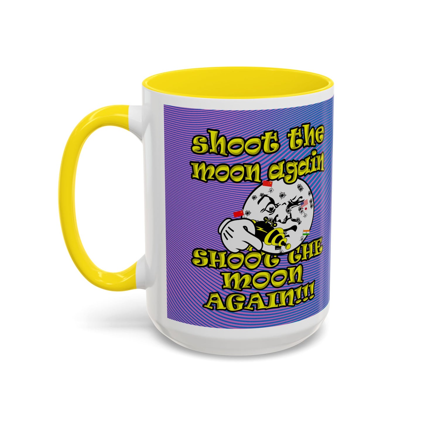 shoot the moon again - Accent Mug (light blue-purple wave)