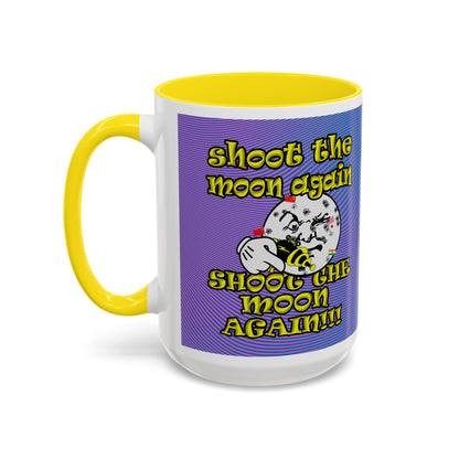 shoot the moon again - Accent Mug (light blue-purple wave)