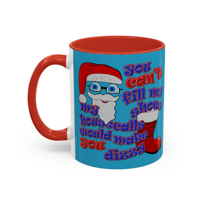 santa's shoes - Accent Mug (turquoise)