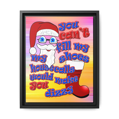 santa's shoes - framed canvas art (color blur)