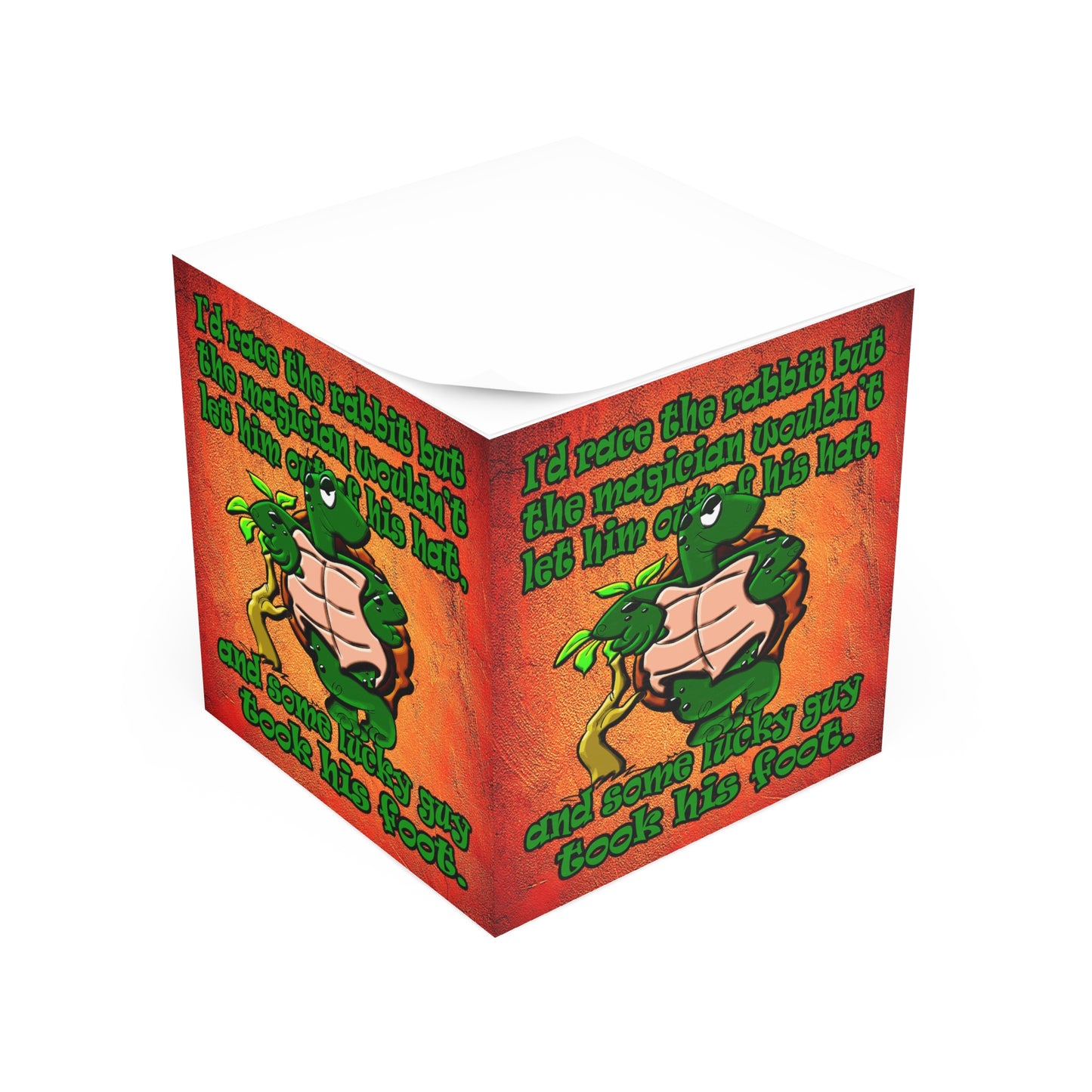 turtle race - note cube (burnt orange)