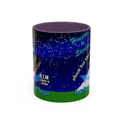 shoot for the stars - Accent Mug ('snoops' background)