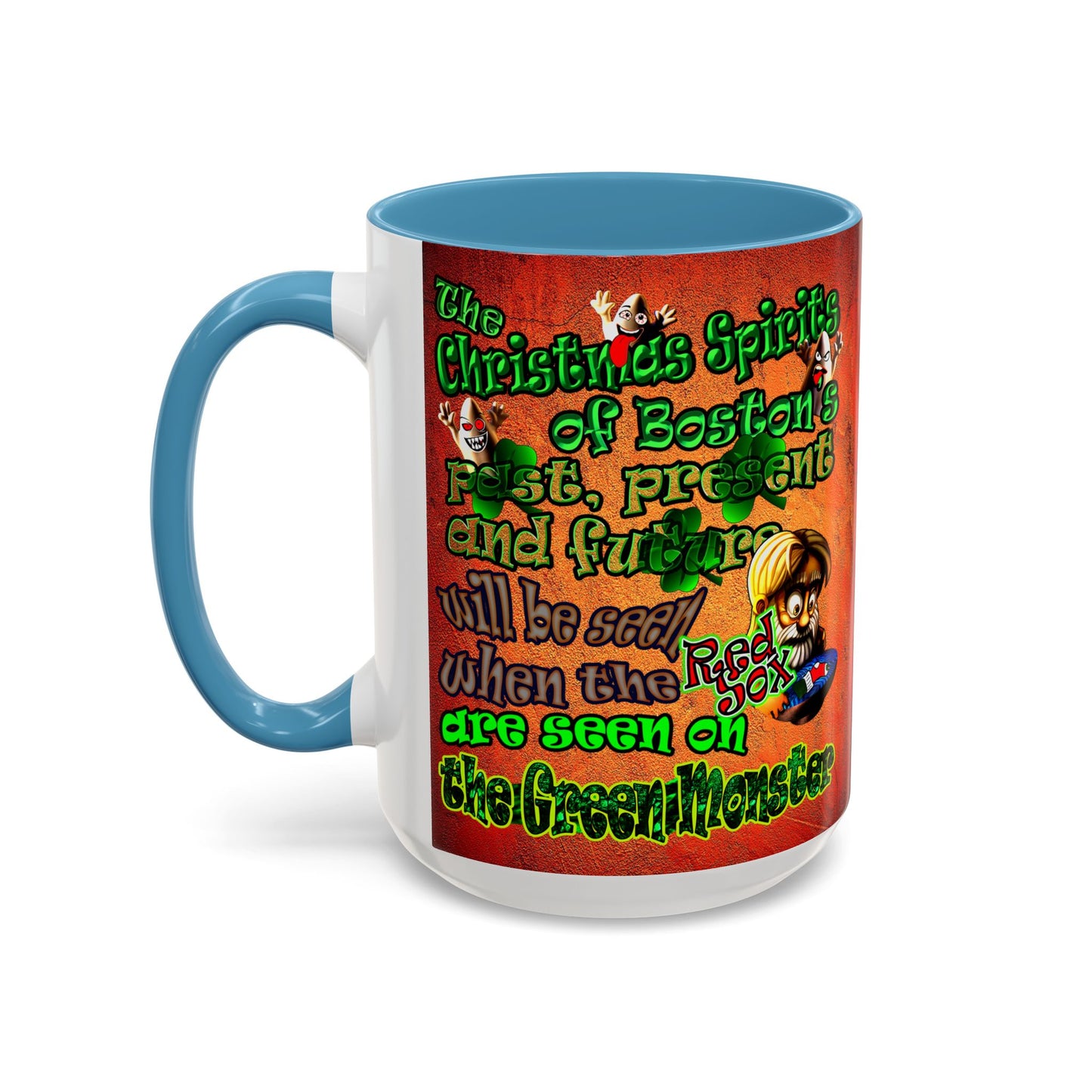 christmas spirits of boston - Accent Mug (burnt orange)