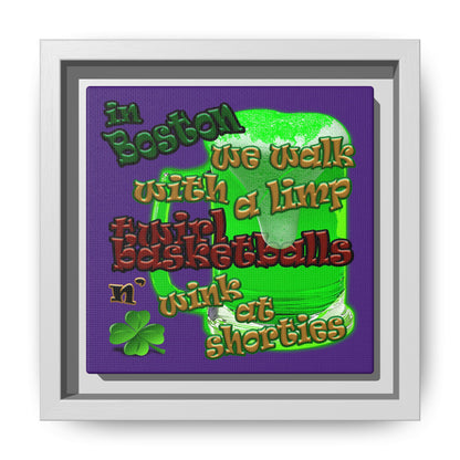 celtics logo - framed canvas art (purple)
