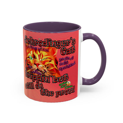 schrodinger's cat - Accent Mug (yellow-orange wave)