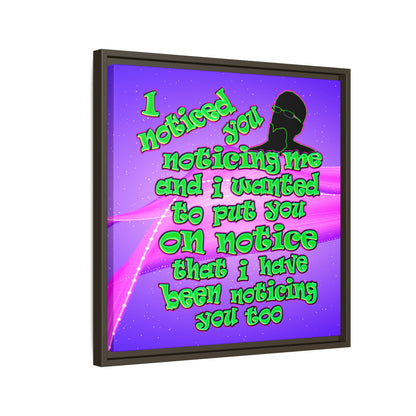 noticed you noticing - framed canvas art (purple-pink wave)