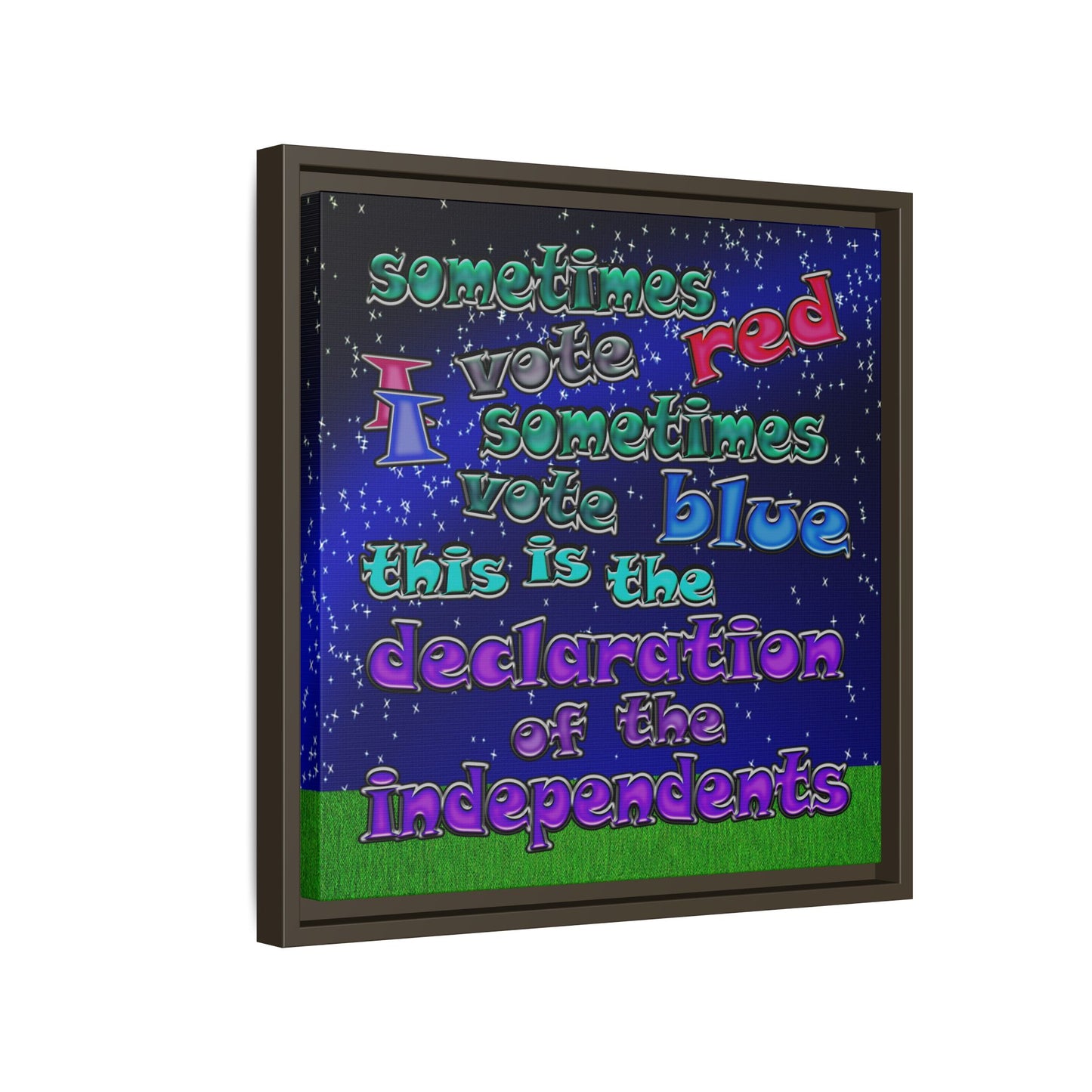 declaration of the independents - framed canvas art ('snoops' background)