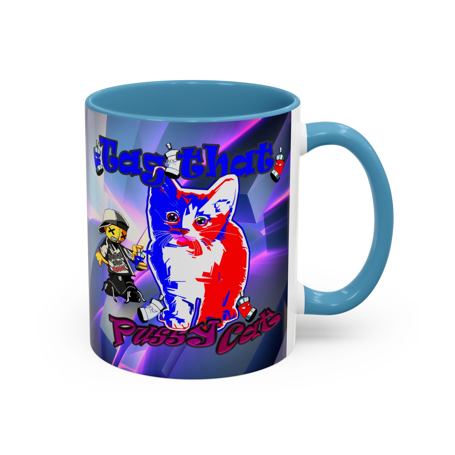 tag that - Accent Mug (grey-pink wave)