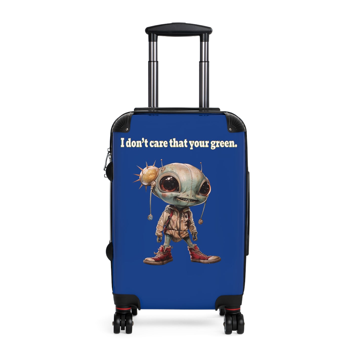 I don't care that your green - Suitcase (dark blue)
