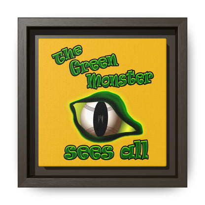 green monster - framed canvas art (yellow)