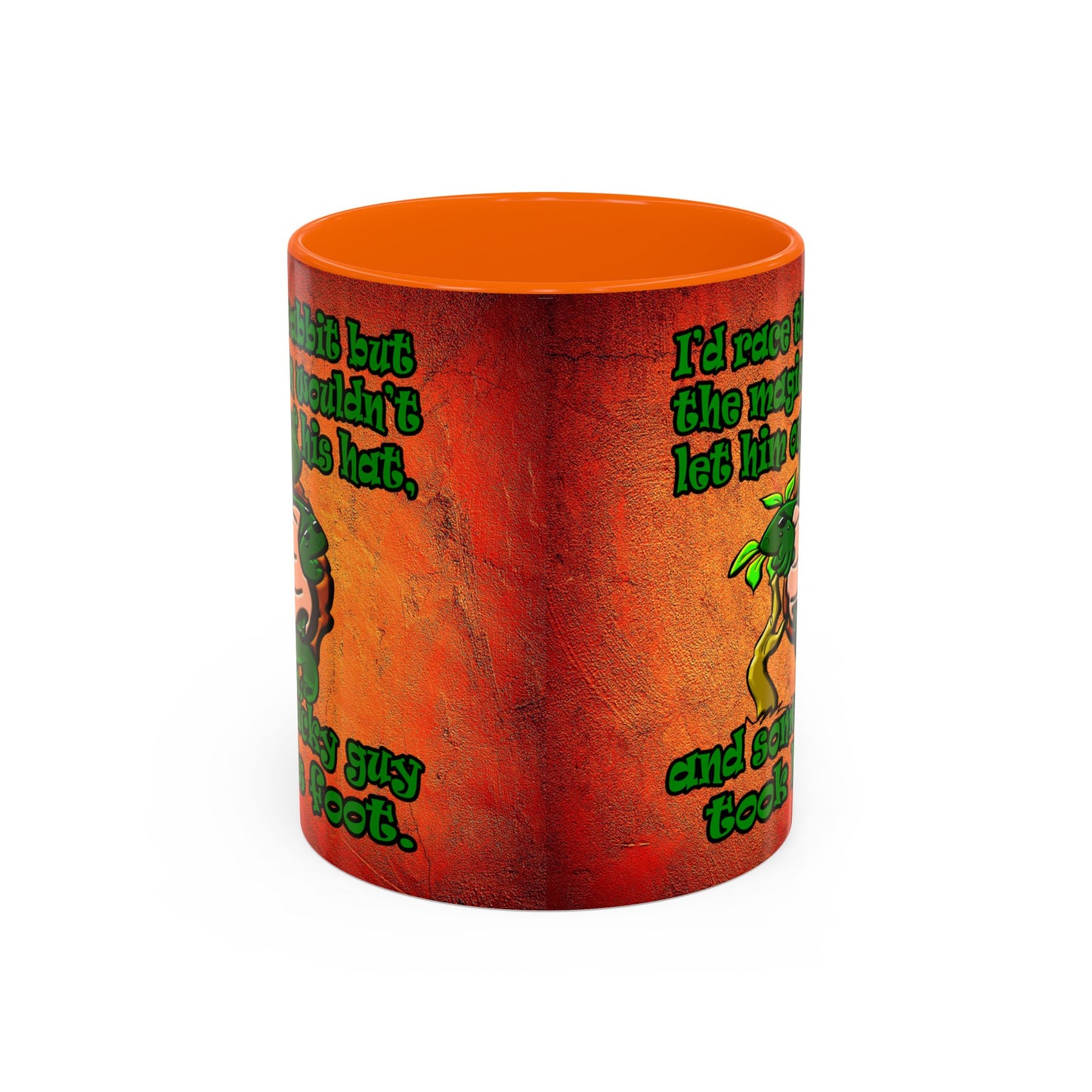 turtle race - Accent Mug (burnt orange)
