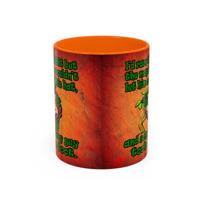turtle race - Accent Mug (burnt orange)