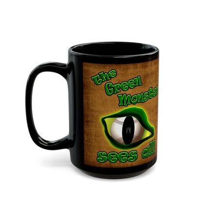 green monster - Black Mug (brown papyrus)