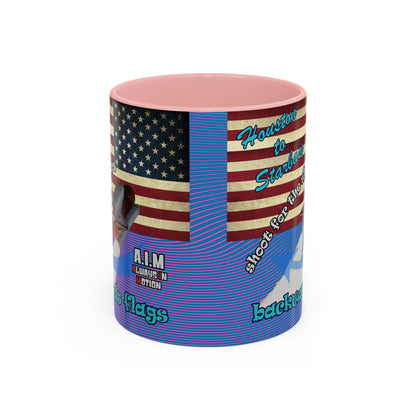 shoot for the stars - Accent Mug (light blue-purple wave)