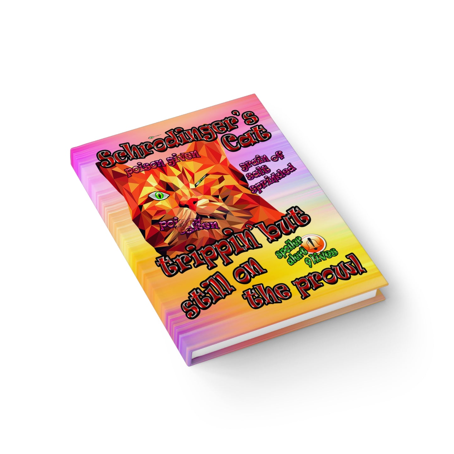 schrodinger's cat - journal-lined (color blur)