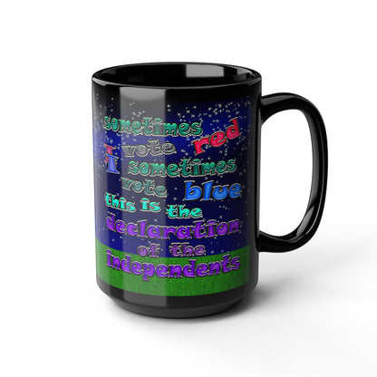 declaration of the independents - Black Mug ('snoops' background)