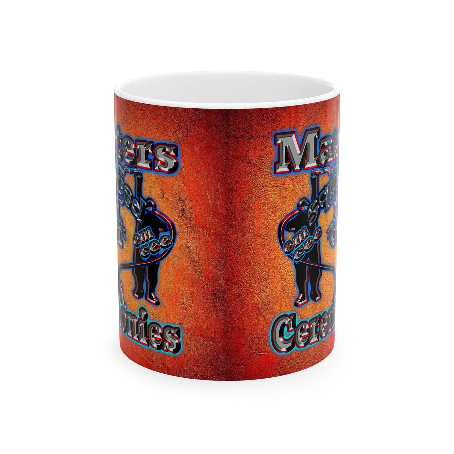 em cee squared - White Mug (burnt orange)