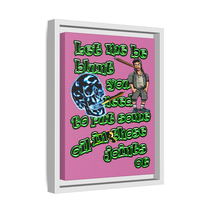 og - framed canvas art (light pink)