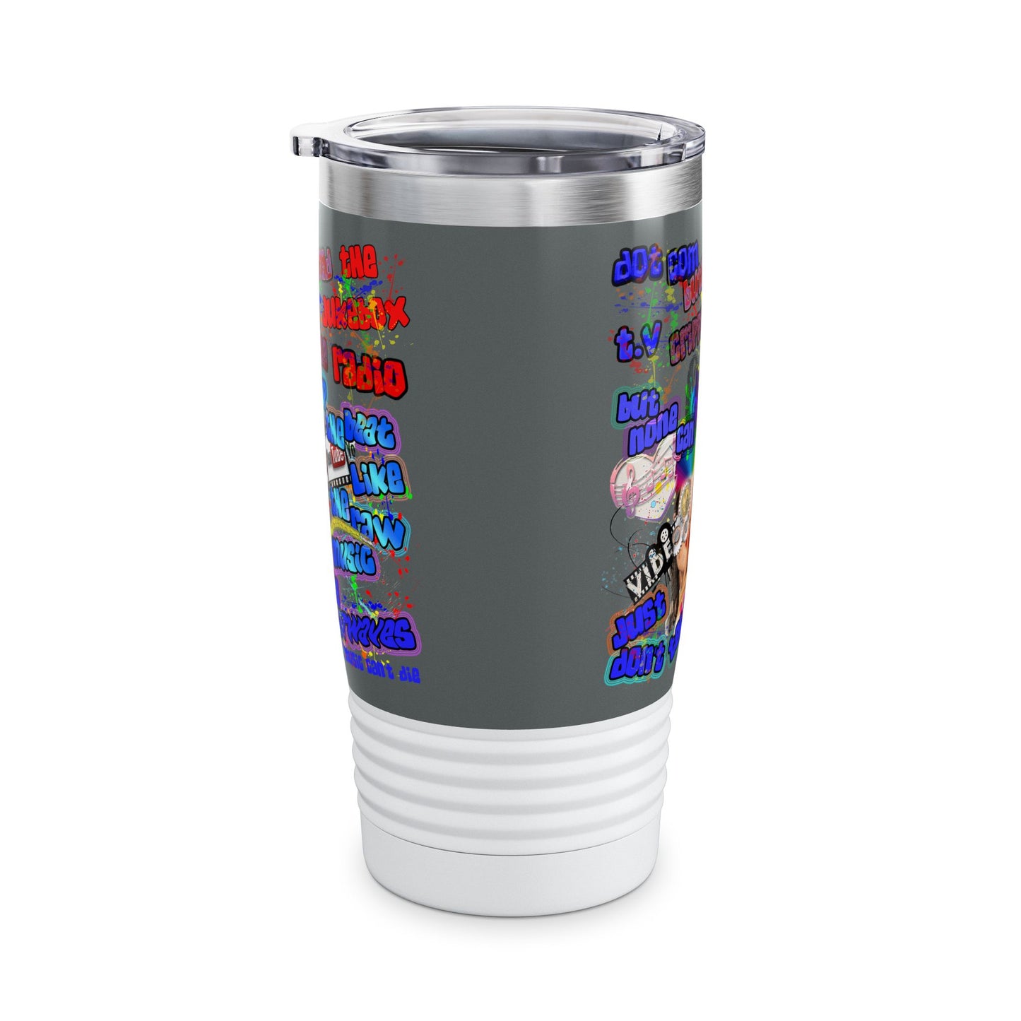 drop the beat - Ringneck Tumbler, 20oz (dark grey)