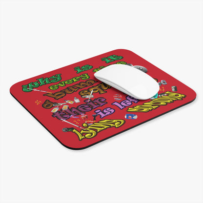 the bum's shit - Mouse Pad (Rectangle) (dark red)