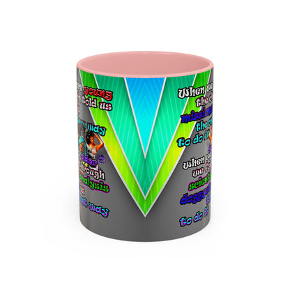 doggystyle - Accent Mug (rainbow split)