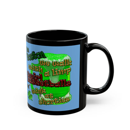 celtics logo - Black Mug (light blue)