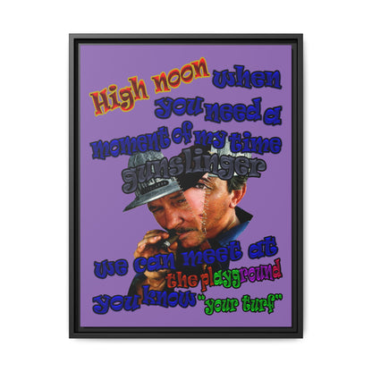high noon - framed canvas art (light purple)
