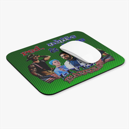 rw&b lives matter - Mouse Pad (Rectangle) (logo green)