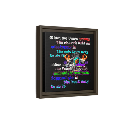 doggystyle - framed canvas art (black)