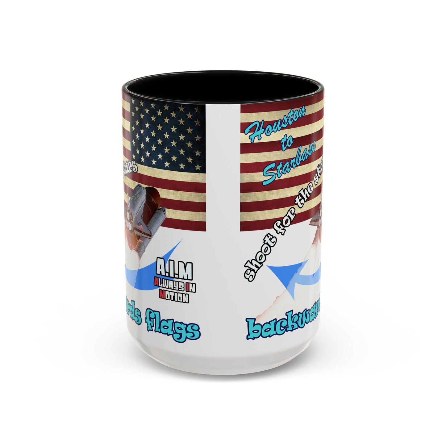 shoot for the stars - Accent Mug (white)
