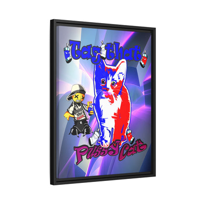 tag that - framed canvas art (grey-pink wave)
