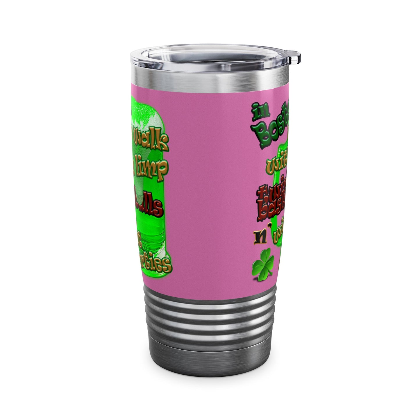 celtics logo - Ringneck Tumbler, 20oz (light pink)