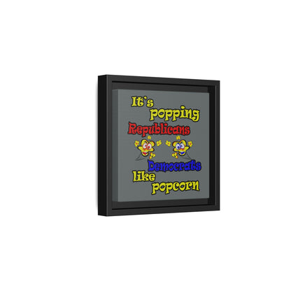 popping like popcorn - framed canvas art (dark grey)