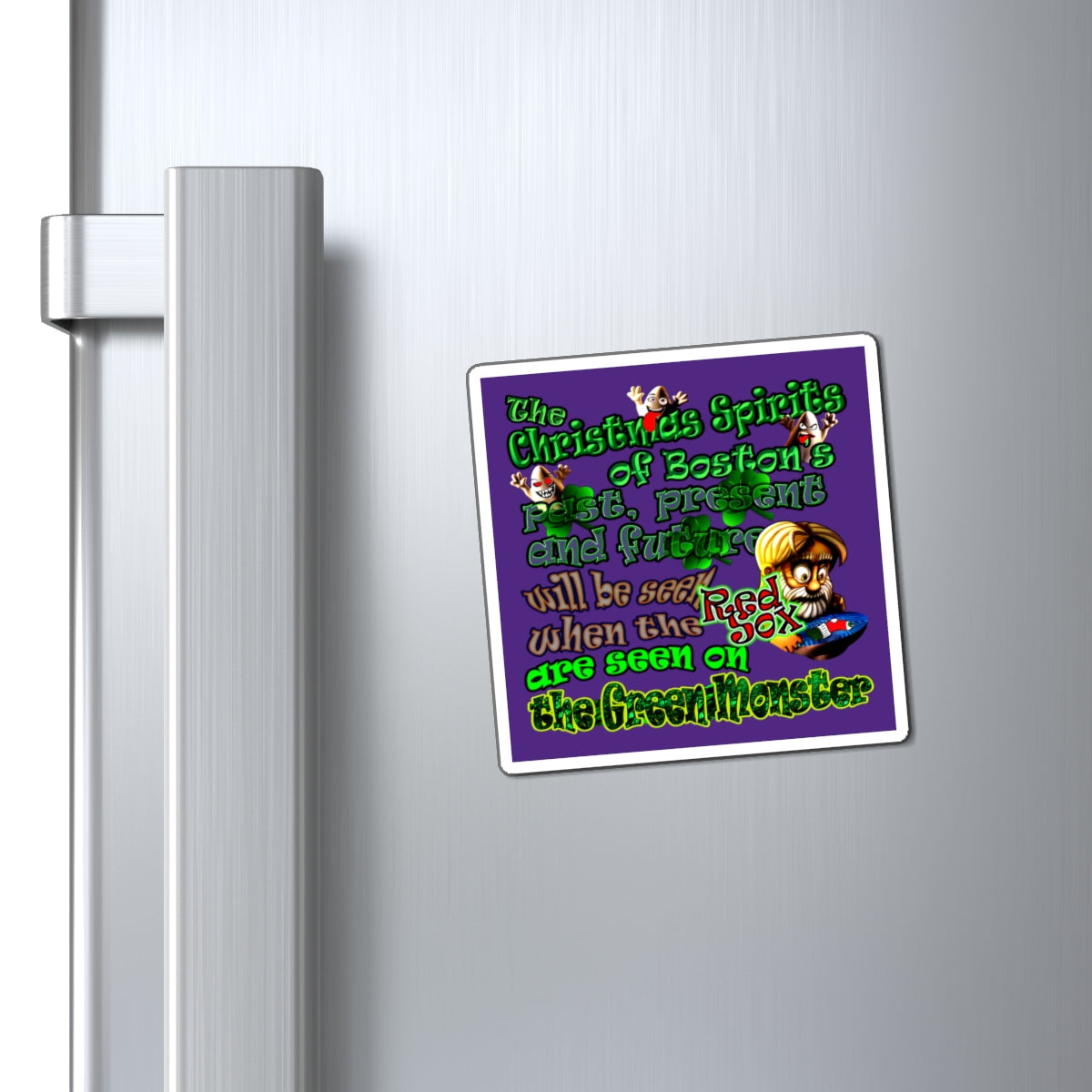 christmas spirits of boston - Magnets - (purple)