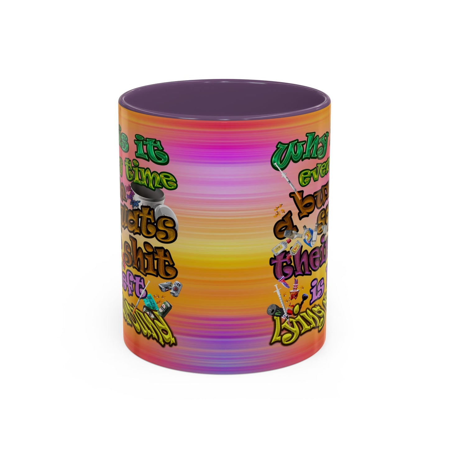 the bum's shit - Accent Mug (color blur)