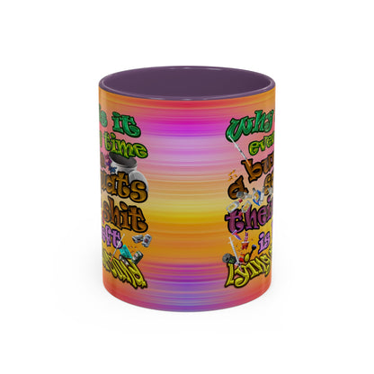the bum's shit - Accent Mug (color blur)